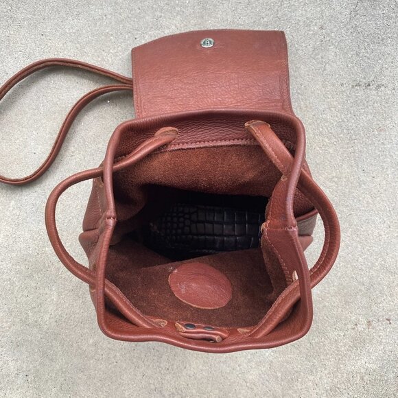 Tom Thomas Brown Cowhide Leather Backpack main image 4